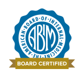 Certification badge from the American Board of Internal Medicine